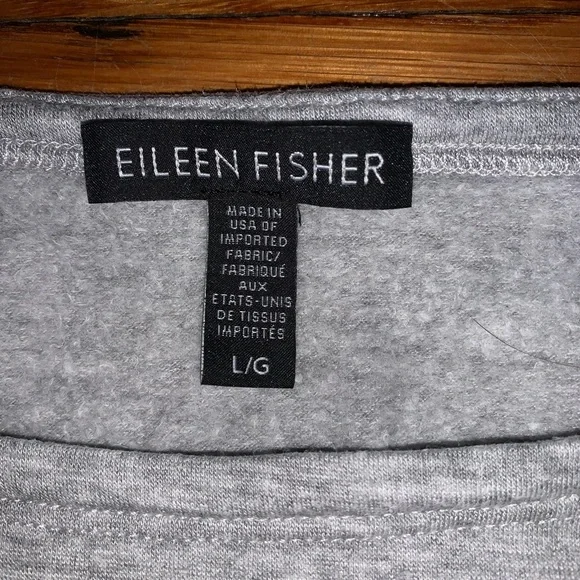 Eileen fisher large sleep shirt dress gray pockets tencel spandex pajamas - Picture 2 of 6